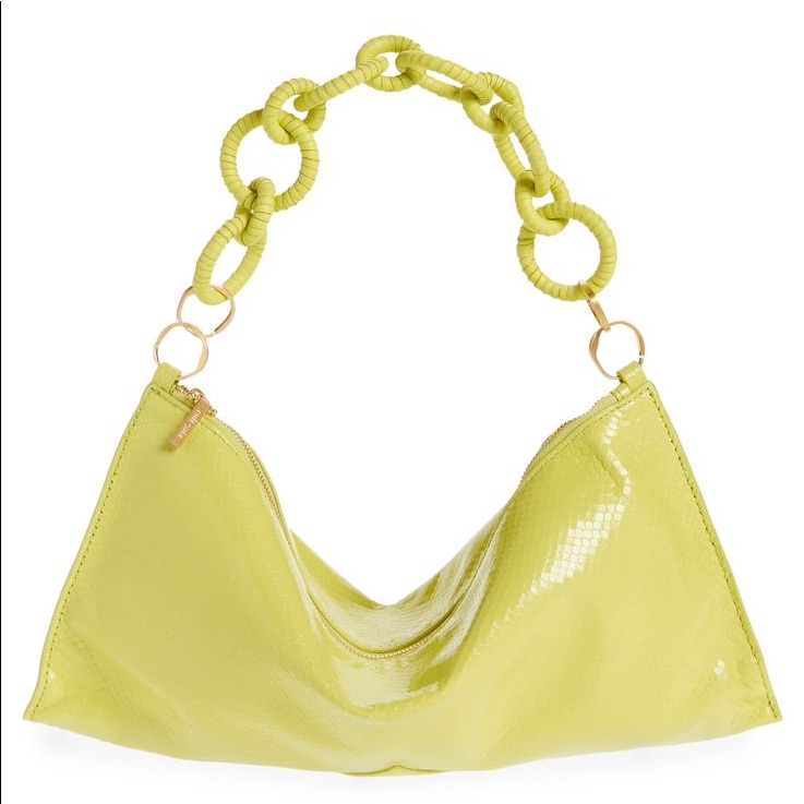 Cult Gaia Mini Hera Ring Snake-Embossed Leather Shoulder Bag